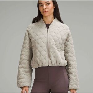 lululemon athletica Beige Quilted Bomber